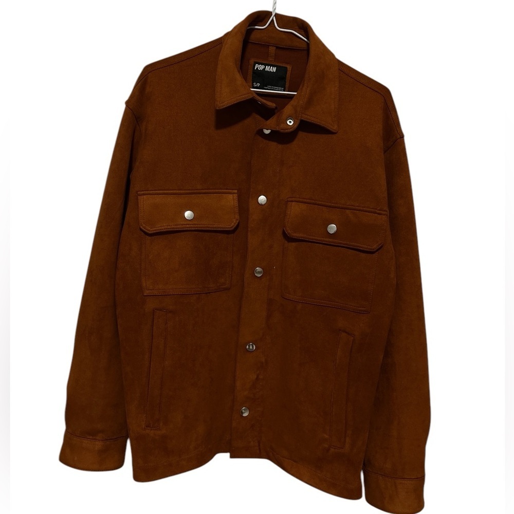 Pop Man Brown FAUX Suede Jacket - Size S/P